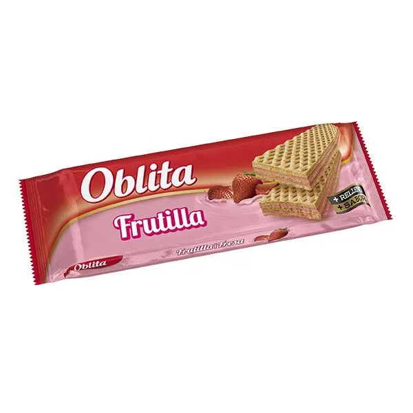 Oblea Oblita 100gr x48un FRUTILLA